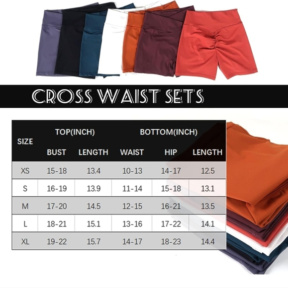 Danysu Snatched Waist Crossover Shorts and Top Workout Gym 2 pcs - Picture 12 of 12